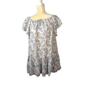 Cynthia Rowley  Blue & White Blouse Size Small NWOT